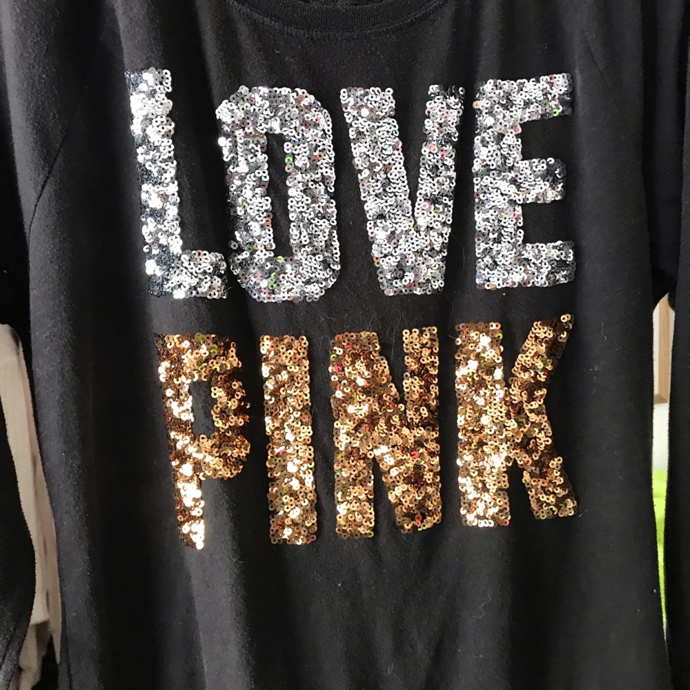 PINK Victoria’s Secret  Black crew neck sweater